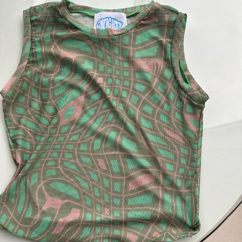 Omighty green see through top